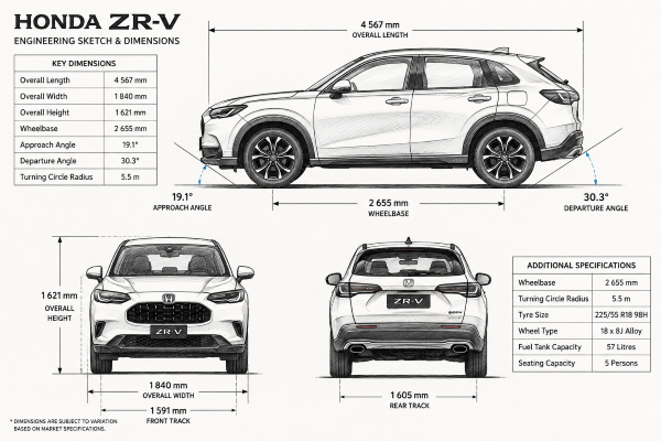 Honda ZRV Specifications And Price In India