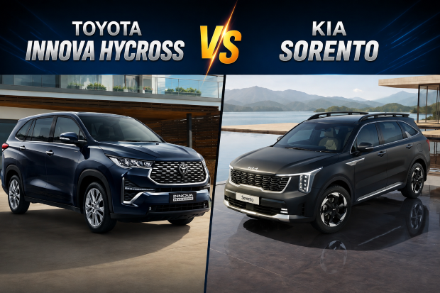 Kia Sorento VS Toyota Innova Hycross Comparison And Difference