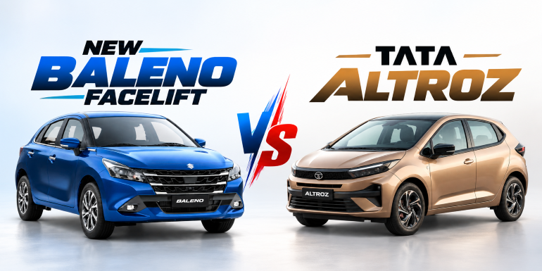 Maruti Baleno Facelift VS Tata Altroz Comparison And Specifications