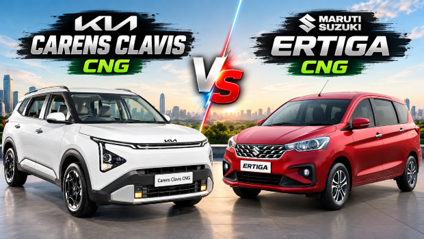 Kia Carens Clavis CNG vs Maruti Ertiga CNG Comparison and Specifications